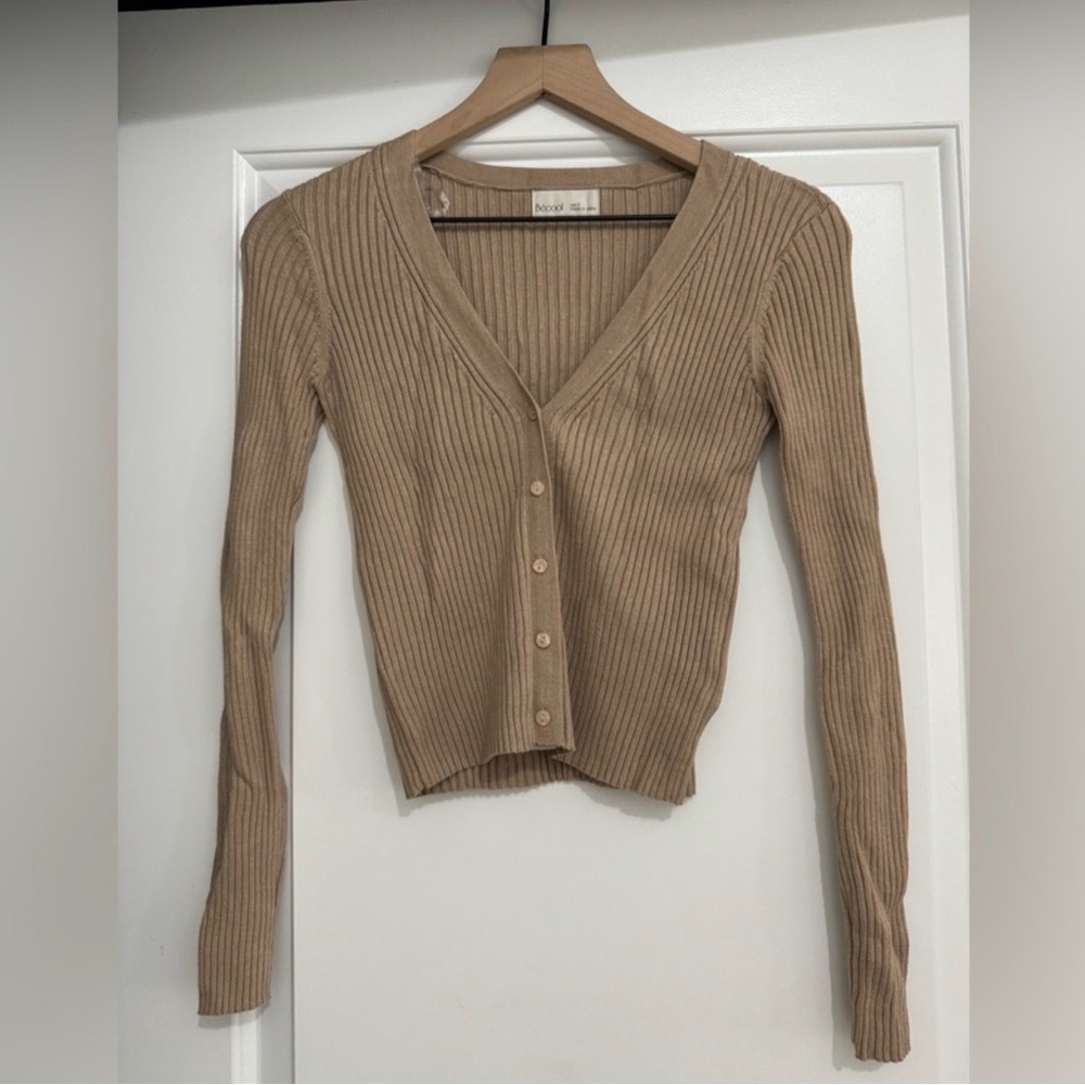 Wilfred BeCool Ribbed Button Down Cardigan Sweater Blouse